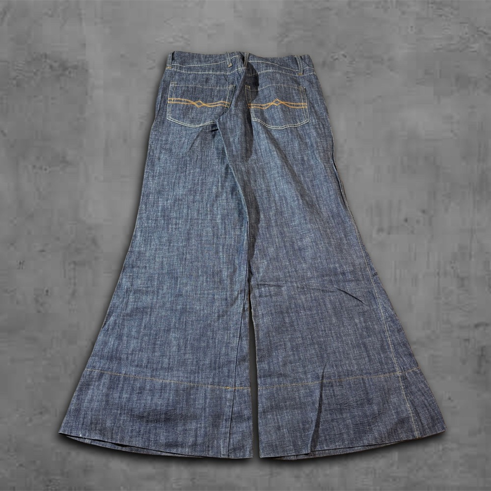 Wide Leg Women's Denim Jeans - Blue Flare